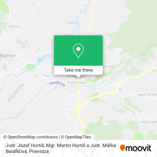 Judr. Jozef Hurtiš, Mgr. Martin Hurtiš a Judr. MáRia BeláŇOvá map