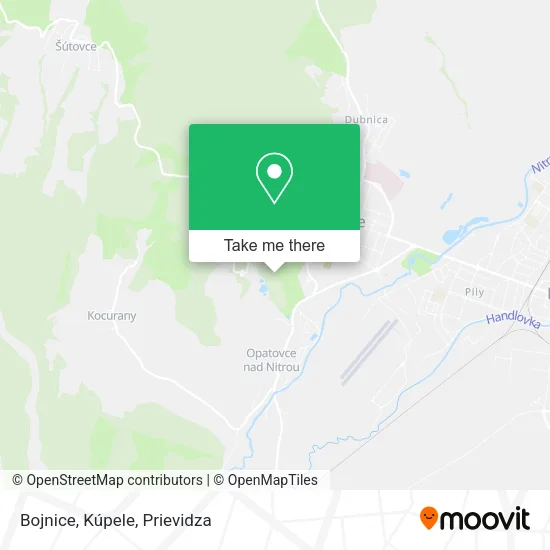 Bojnice, Kúpele map