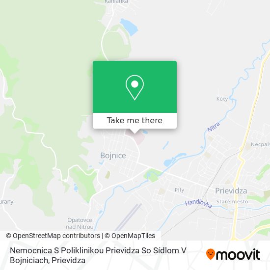 Nemocnica S Poliklinikou Prievidza So Sídlom V Bojniciach map