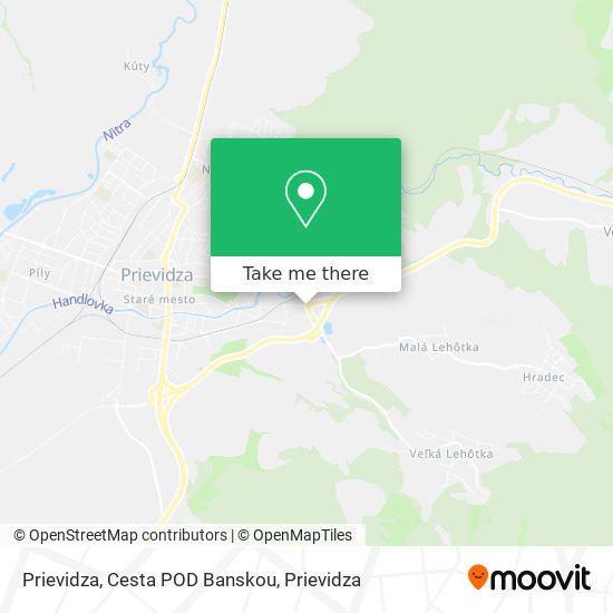 Prievidza, Cesta POD Banskou map