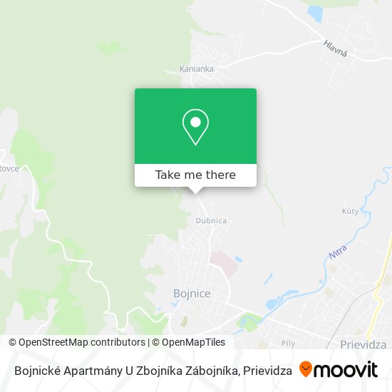 Bojnické Apartmány U Zbojníka Zábojníka map