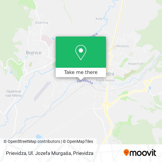 Prievidza, Ul. Jozefa Murgaša map