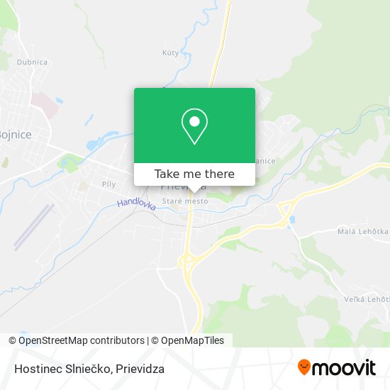 Hostinec Slniečko map