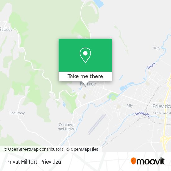 Privát Hillfort map