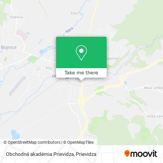 Obchodná akadémia Prievidza map