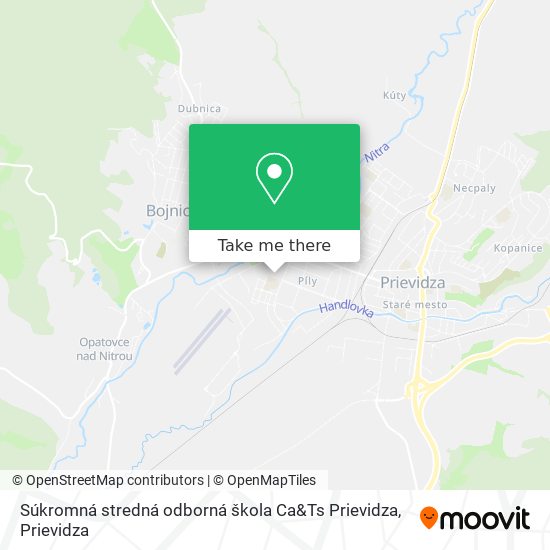 Súkromná stredná odborná škola Ca&Ts Prievidza map