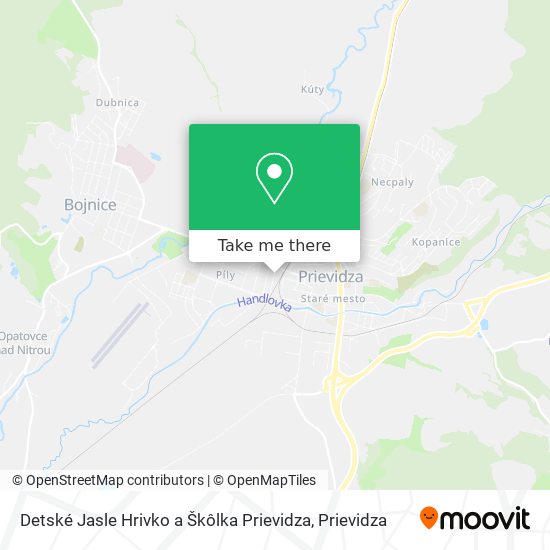 Detské Jasle Hrivko a Škôlka Prievidza map