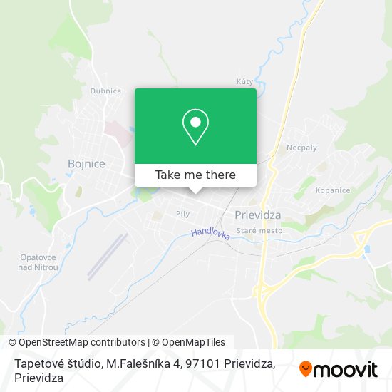 Tapetové štúdio, M.Falešníka 4, 97101 Prievidza map