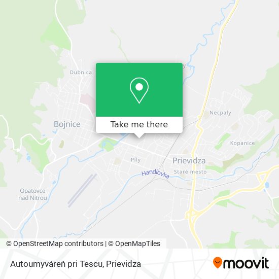 Autoumyváreň pri Tescu map