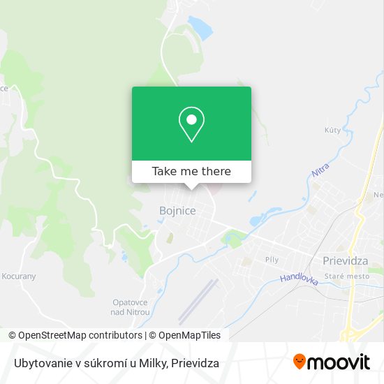 Ubytovanie v súkromí u Milky map