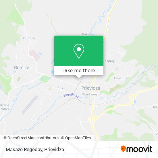 Masáže Regeday map