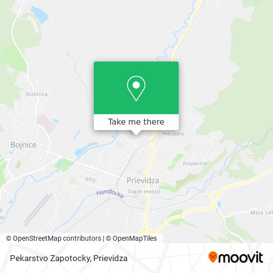 Pekarstvo Zapotocky map