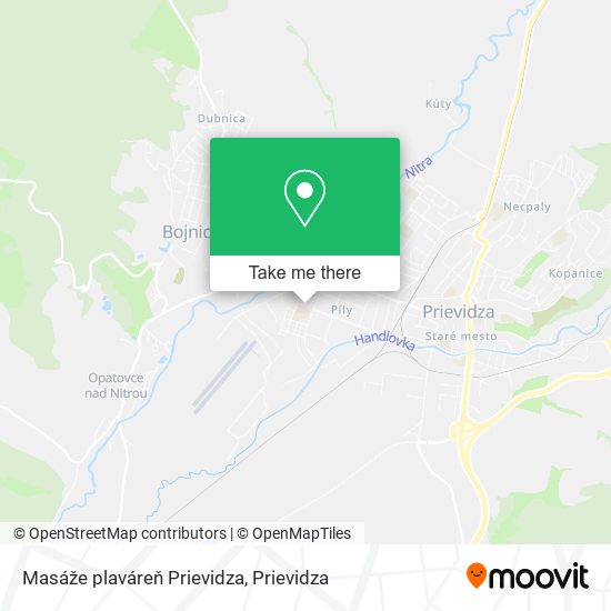 Masáže plaváreň Prievidza map