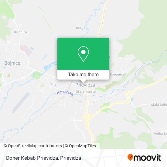 Doner Kebab Prievidza map