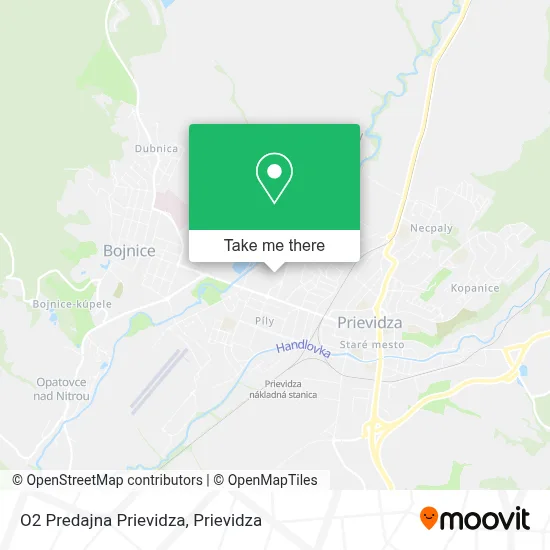 O2 Predajna Prievidza map