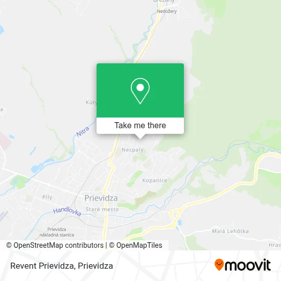 Revent Prievidza map