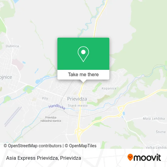 Asia Express Prievidza map