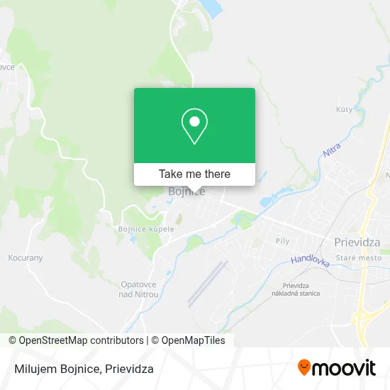 Milujem Bojnice map
