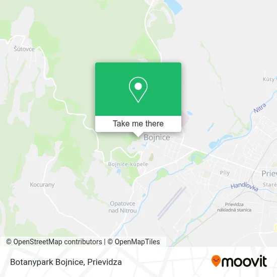 Botanypark Bojnice map