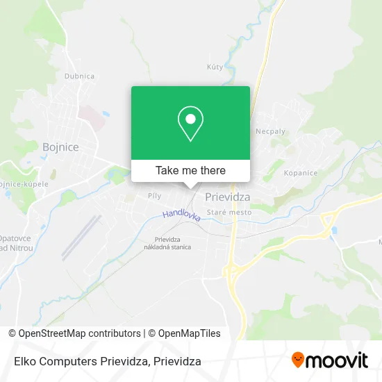 Elko Computers Prievidza map