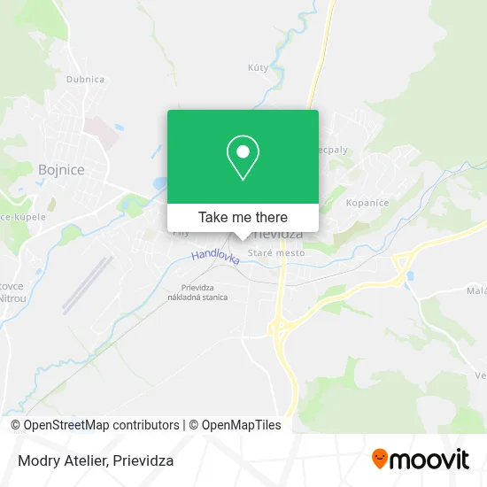 Modry Atelier map