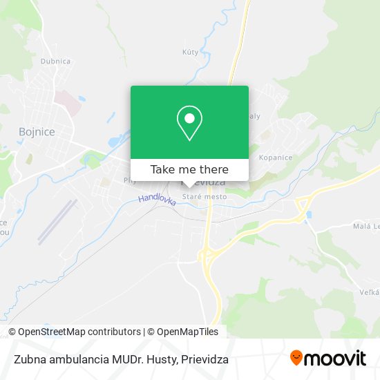 Zubna ambulancia MUDr. Husty map