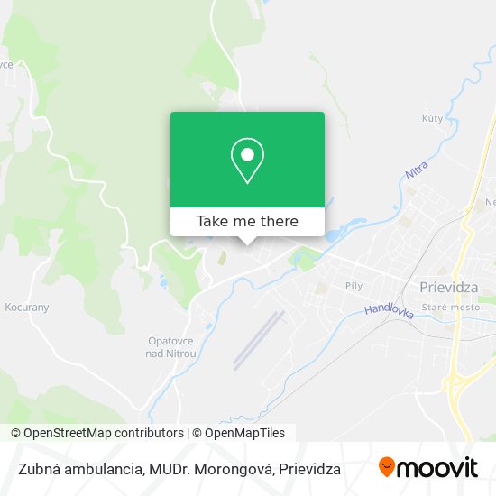 Zubná ambulancia, MUDr. Morongová map