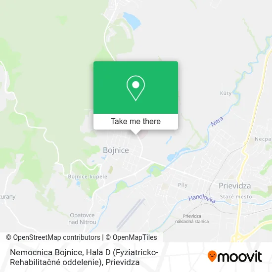 Nemocnica Bojnice, Hala D (Fyziatricko-Rehabilitačné oddelenie) map