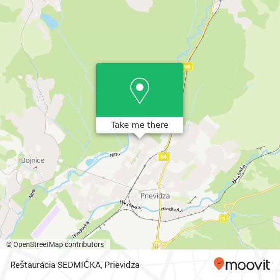 Reštaurácia SEDMIČKA map
