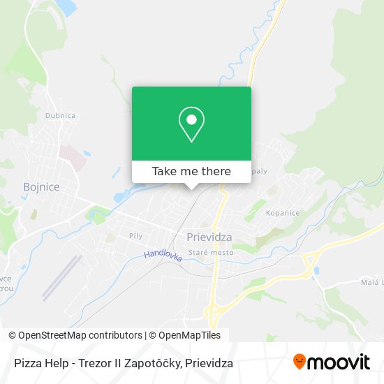 Pizza Help - Trezor II Zapotôčky map