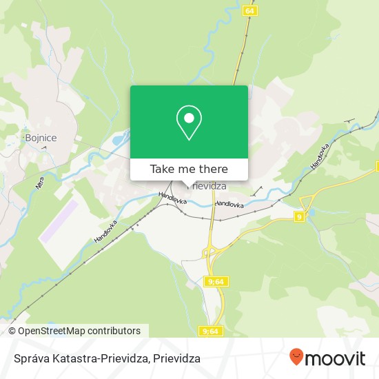 Správa Katastra-Prievidza map