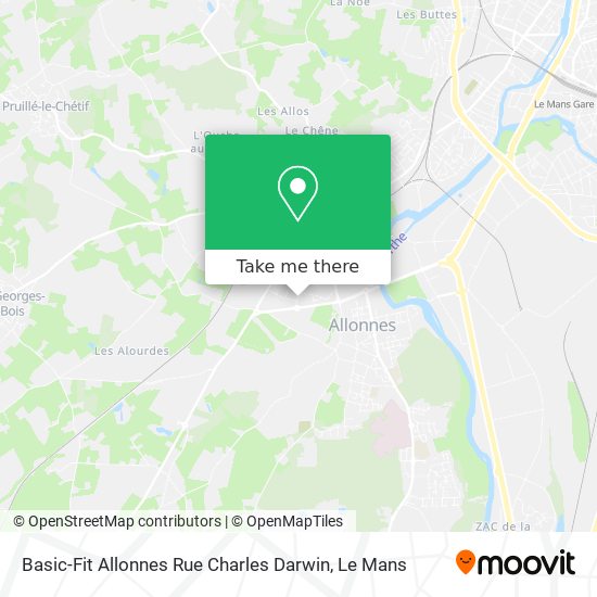 Basic-Fit Allonnes Rue Charles Darwin map