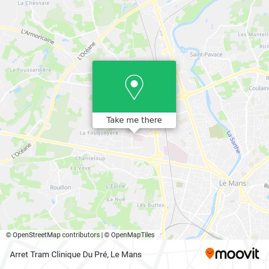Arret Tram Clinique Du Pré map