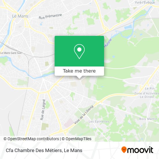 Cfa Chambre Des Métiers map