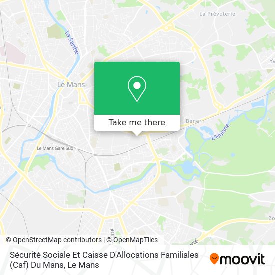 Sécurité Sociale Et Caisse D'Allocations Familiales (Caf) Du Mans map