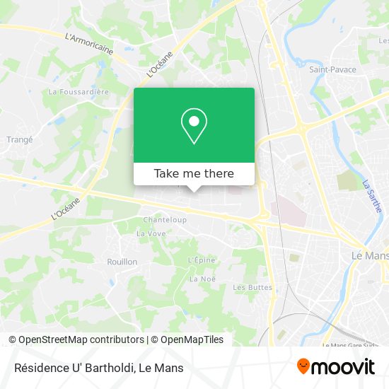 Résidence U' Bartholdi map