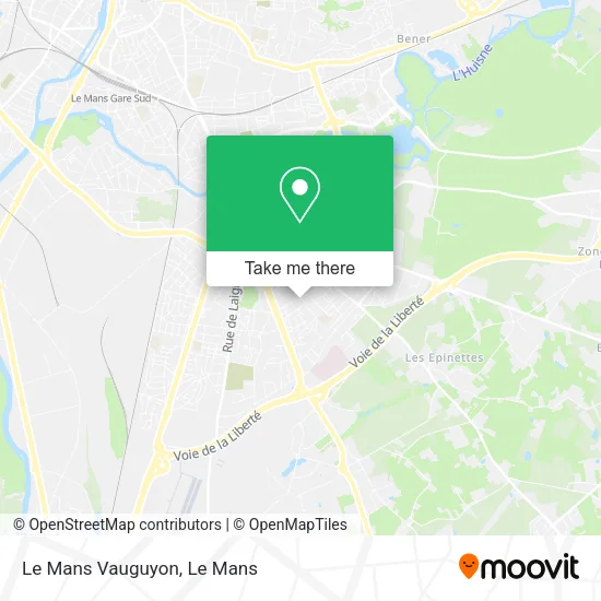 Le Mans Vauguyon map