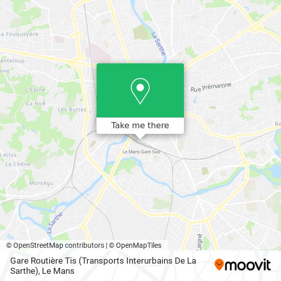 Gare Routière Tis (Transports Interurbains De La Sarthe) map