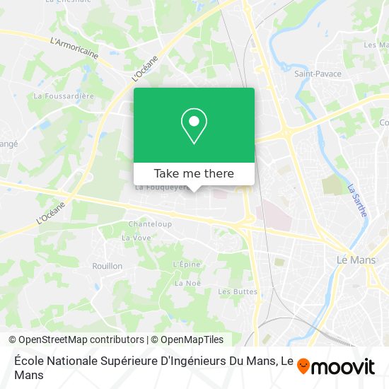 Mapa École Nationale Supérieure D'Ingénieurs Du Mans