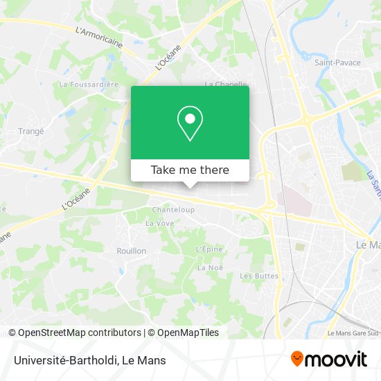 Mapa Université-Bartholdi
