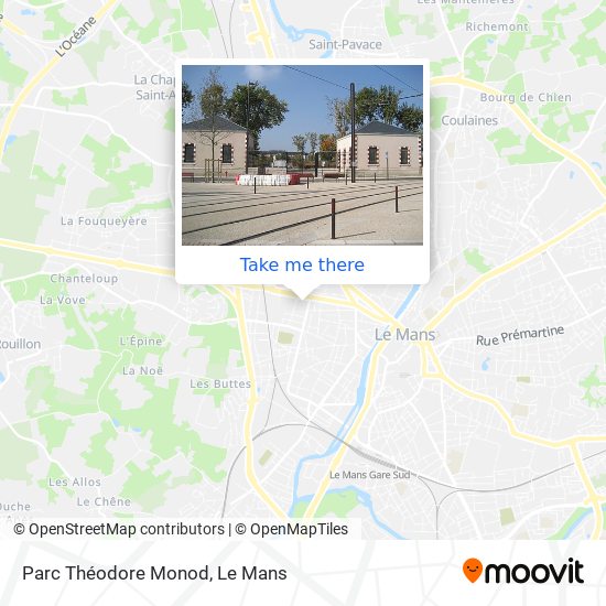Parc Théodore Monod map