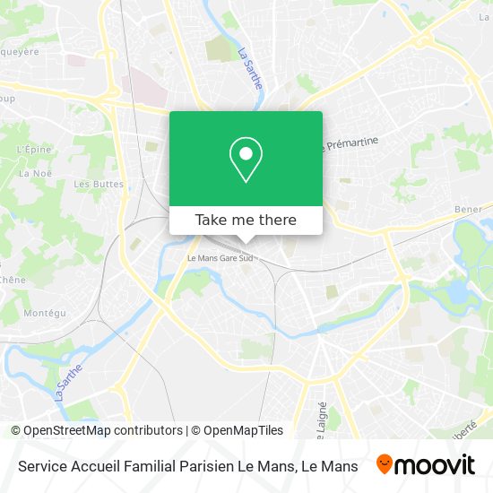 Service Accueil Familial Parisien Le Mans map