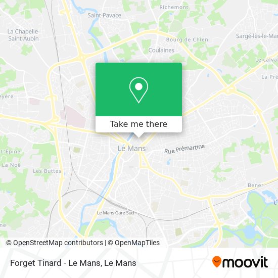 Forget Tinard - Le Mans map