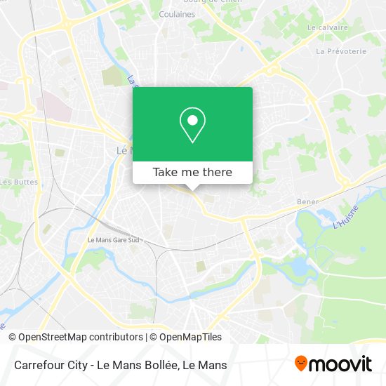 Carrefour City - Le Mans Bollée map
