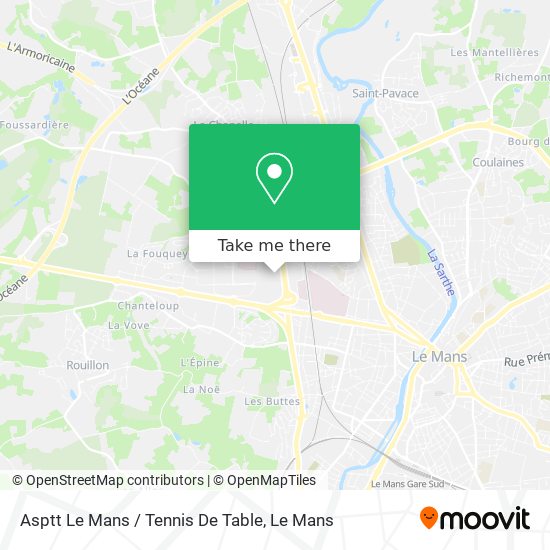 Asptt Le Mans / Tennis De Table map