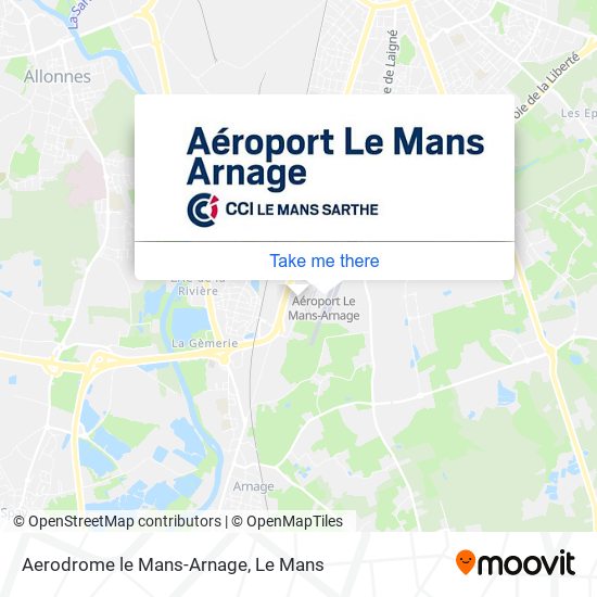 Mapa Aerodrome le Mans-Arnage