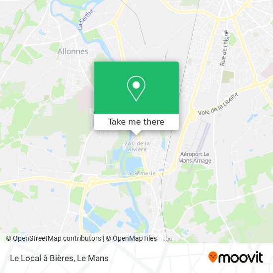 Le Local à Bières map