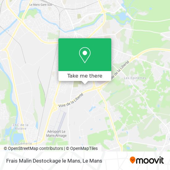 Frais Malin Destockage le Mans map
