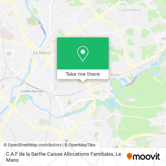 C.A.F de la Sarthe Caisse Allocations Familiales map