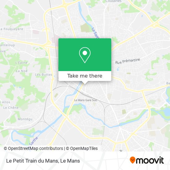 Le Petit Train du Mans map